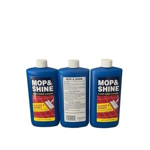 Vintage Mop & Shine Floor Shine Cleaner New Full Bottles 16 fl oz each